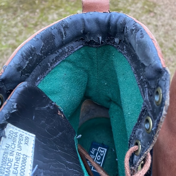 Polo Ralph Lauren Brown Hi Leather Boots Size 12D - Picture 14 of 15